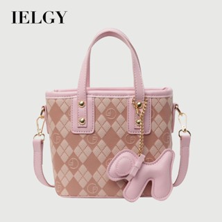IELGY 小眾手提包 單肩大容量托特包 斜挎水桶包
