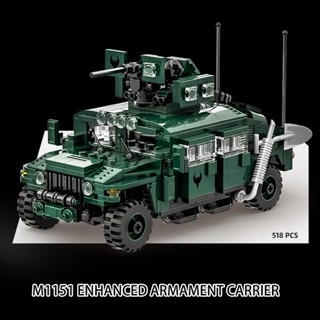 2025新款悍馬特種汽車防空導彈運輸車軍事東風裝甲車積木拼裝玩具男孩4513兒童節日益智拼圖禮物相容樂高模型
