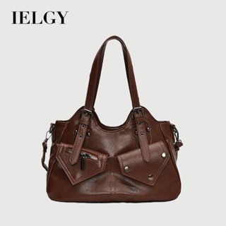 IELGY 小眾設計時尚百搭復古手提包 高階感斜挎通勤包