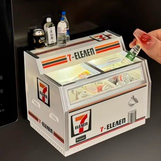 711便利店冰箱貼冰箱模型擺件可開啟玩具可樂冰櫃冰箱貼迷你微縮百世可口飲料販賣機模型創意家居裝飾擺件