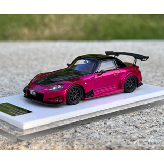 Onemodel 1 64 粉色 JDM JS AP S2000 賽車運動模型壓鑄樹脂車