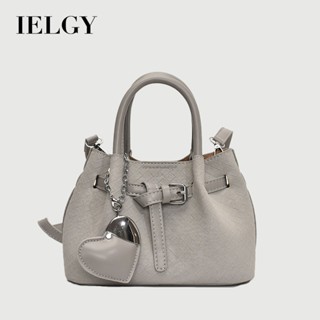 IELGY 夏季斜揹包 韓版手提褶皺水桶包