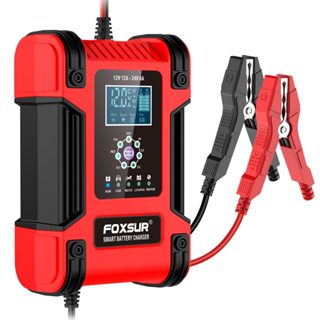 智慧汽車電池充電器 12V 24V 12A 汽車摩托車船 LiFePO4 AGM GEL 鋰鉛酸快速修復脫硫器