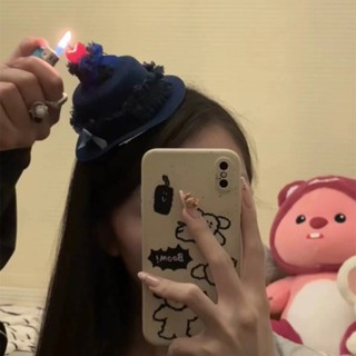 【生日派對必備】鬼馬少女創意牛仔櫻桃髮夾帽 紙杯蛋糕蠟燭造型頭飾 聚會慶生可愛裝扮