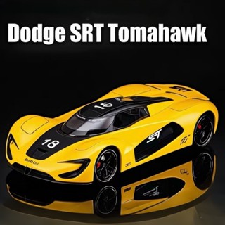 1:32道奇SRT戰斧XVGT GTS-R合金微型汽車模型壓鑄金屬比例模型汽車聲光兒童玩具車車輛
