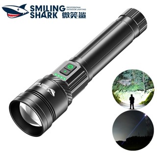 微笑鯊正品 SD5331 LED手電筒強光 M60 6000LM 超亮千米遠射 3檔調焦 Type-C電顯 防水戶外露營