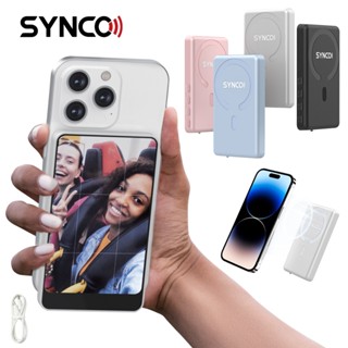 SYNCO XView M4 無線磁性自拍監視器螢幕,適用於智慧手機自拍 Vlog 直播視頻錄製