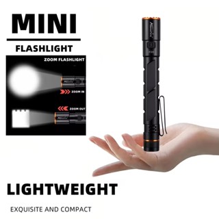 Alonefire X98 Zoom Mini EDC高亮LED筆燈手電筒USB充電磁鐵手電筒戶外徒步旅行工作維修照明燈