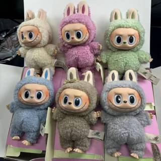 Pop Mart Labubu Labubu 乙烯基臉飾馬卡龍毛絨玩具公仔