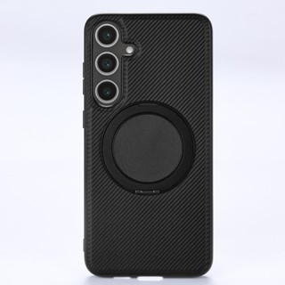 Vili 三星 Galaxy A06 4G 金屬指環後殼 碳纖維紋保護殼 PU皮套 支架PC硬殼 Samsung 手機殼