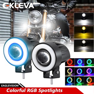 EKLEVA 3 英寸 LED 工作燈方形圓形汽車頭燈光環適用於摩托車吉普 ATV SUV 12V 24V 天使眼駕駛燈