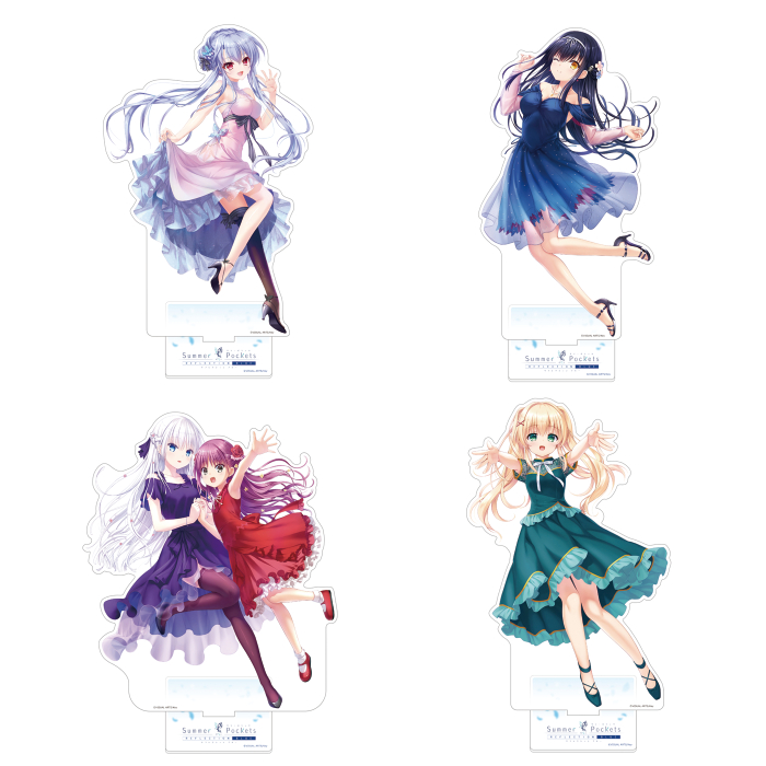 【Summer Pockets】☀️ 同人壓克力立牌 — 鳴瀨白羽 & 空門蒼& 久島鷗✨ 夏日回憶 視覺小說周邊收藏