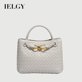 IELGY 高階感大容量手提包 氣質簡約手工編織包 百搭單肩斜揹包