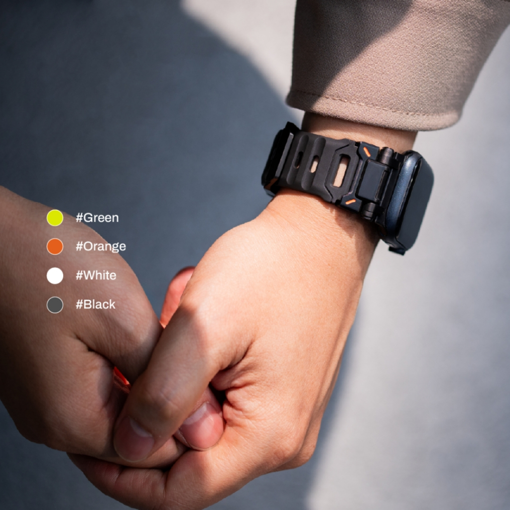 全新設計錶帶矽膠錶帶適用於 apple watch ultra1/2 49mm S9/S8/7/SE 44mm 45mm