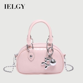IELGY 高階感銀色百搭斜揹包 時尚休閒手提保齡球包