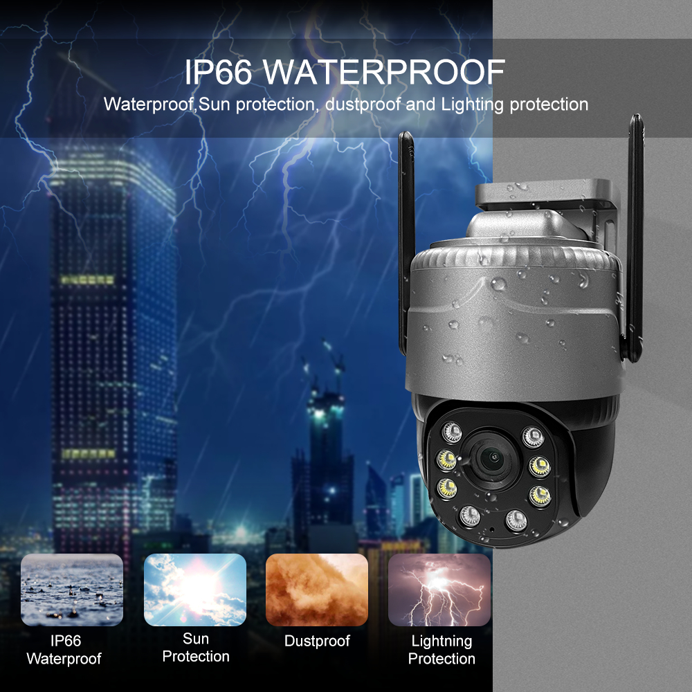 V380 PRO 4MP 戶外無線防水監視器  WIFI/4G SIM卡攝影機 免網免佈線 手機遠端檢視 語音對講攝像頭