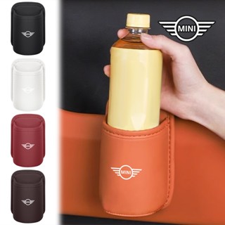 多用途汽車座椅門側收納袋皮革汽車口袋杯袋適用於 Mini Cooper One S R50 R53 R56 R60 F5