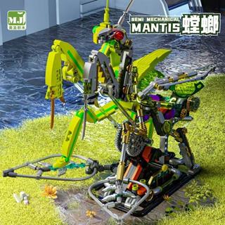 999+PCS 樂高積木 賽博朋克系列 機械鸚鵡 螳螂 巨齒鯊模型 男孩創意組裝玩具禮物