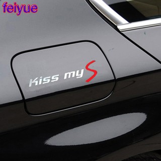 BMW 1PCS Kiss myS LOGO 汽車油箱貼紙適用於寶馬 MINI F10 F60 Wait