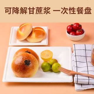 【現貨速發】一次性紙盤一次性餐盤方形紙盤長方形紙盤派對紙盤免洗餐具免洗盤白色紙盤家用聚餐野餐戶外燒烤烤肉盤蛋糕盤點心盤牛