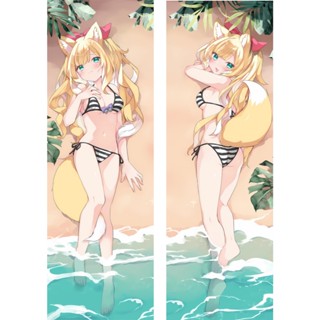 VTuber等身抱枕套Hololive Dakimakura Cover動漫獸耳狐尾虛擬女孩DIY二次元周邊宅男長款枕套