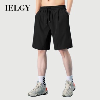 IELGY 男士短褲夏季薄款大尺碼休閒運動 寬鬆休閒沙灘褲