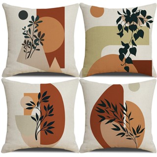莫蘭迪植物亞麻枕套。70x70.60x60.50x50.45x45.40x40。家居裝飾沙發床上用品靠墊套。大枕套。