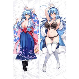 Hololive等身抱枕套Vtuber雪花菈米Dakimakura Cover動漫虛擬貓耳女孩亞綺DIY宅男長款枕套
