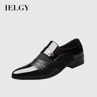 IELGY 新款男鞋皮鞋男士休閒鞋商務正裝鞋