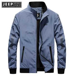 JEEP SPIRIT 1941 ESTD立領外套新款春秋寬鬆休閒雙面外套