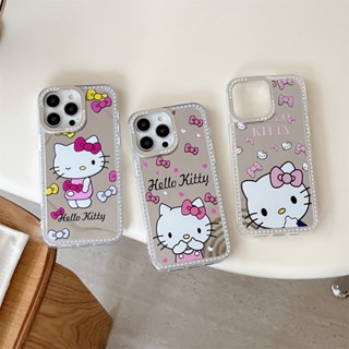 鏡面 Hello Kitty iPhone 手機殼適用於 iPhone 16 ProMax 15 ProMax 15 P