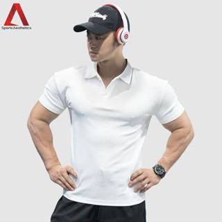 素色 POLO衫 男式 彈力 舒適 透氣 運動休閒 簡約 短袖上衣 現貨