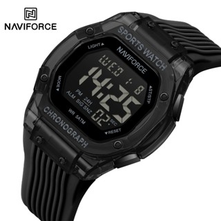 NAVIFORCE NF7113 多功能男士手錶矽膠錶帶 LED 燈小夜燈顯示屏電子手錶運動時鐘