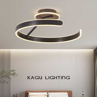 KAGU 環形 Led 吸頂燈黑色白色臥室天花板吊燈可調光餐廳客廳簡約吊燈