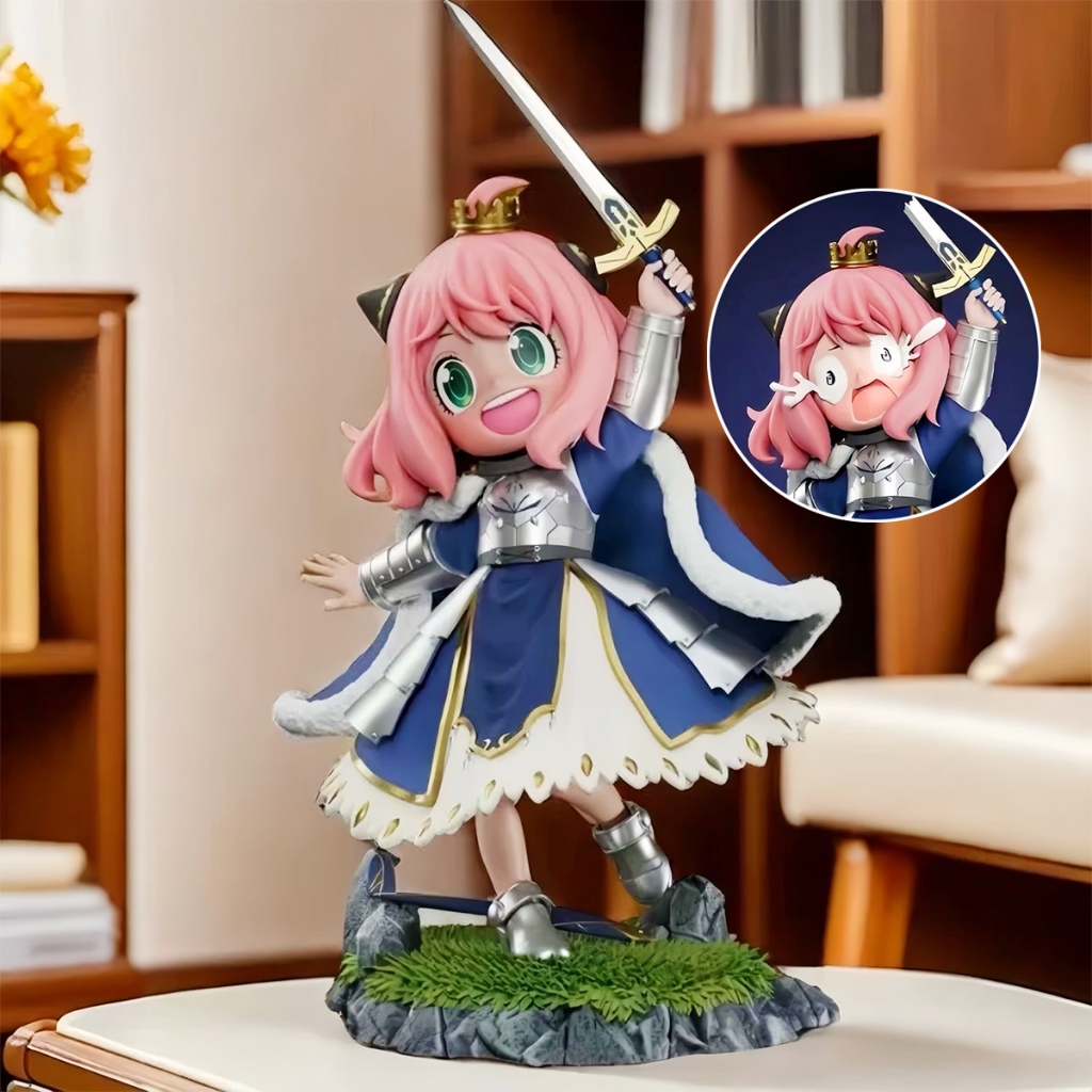 【現貨】間諜家家酒 安妮亞 cos 阿爾托莉亞 gk手辦 雙頭 saber 阿尼亞 公仔 娃娃玩偶 動漫擺件 生日禮物