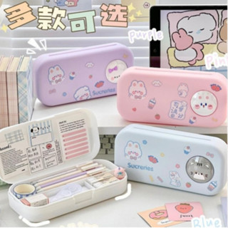 【生活文具】可愛鉛筆盒雙層 男女孩收納盒 3d立體文具盒 卡通小學生兒童大容量摺疊筆盒