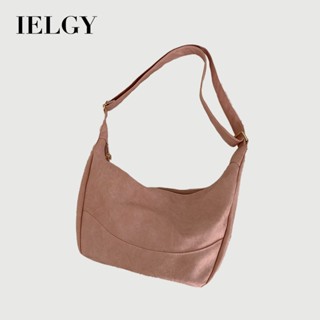 IELGY 大容量餃子包 單肩斜挎學生上課通勤粉色托特包