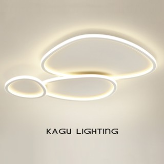 KAGU 現代吊燈 Led 吸頂燈客廳裝飾簡約家居燈創意鵝卵石臥室廚房吸頂燈