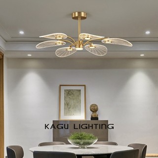 北歐led吸頂燈造型荷葉創意吊燈客廳餐廳家居裝飾燈具