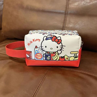 【生活收納】手拿包Hellokitty化妝包 便攜手提大容量旅行包 可愛卡通化妝包 手拿包