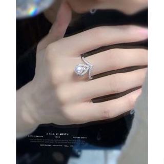 S925純銀皇冠海水珍珠戒指k金工藝 不易褪色 優雅百搭 經典日常 高階時尚 6-7mm海水akoya珍珠 皮