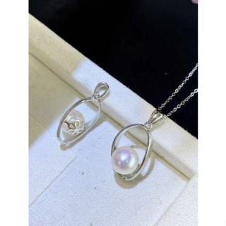S925純銀豌豆海水珍珠吊墜 k金工藝 不易褪色 優雅百搭 經典日常 高階時尚 8-9mm海水akoya珍珠