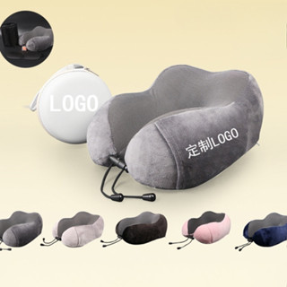 【客製化】【頸枕】磁力布記憶棉 U型枕訂製 LOGO收納旅行枕頭 護頸枕 機睡覺枕 DIY禮品