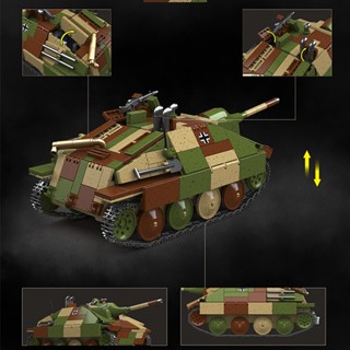 二戰38(T)追獵者坦克殲擊車38型拼裝模型積木玩具100311男孩相容樂高MOC兒童益智拼圖禮物2025新款