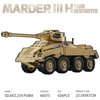 二戰德系Sd.Kfz.234重型裝甲偵察車坦克拼裝模型積木世界男孩玩具66075相容樂高MOC兒童益智拼圖禮物2025新