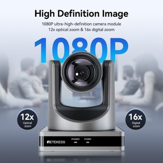 Retekess TC202 PTZ 多合一會議室攝像機 1080P 視頻音頻會議解決方案適用於 Zoom Skype
