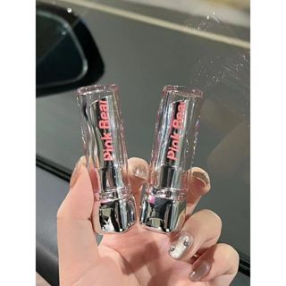 可甜可鹽💄PINK BEAR皮可熊糖光水精華口紅 固體唇蜜鏡面唇釉 嘟嘟唇純欲妝必備 不沾杯 學生秋冬