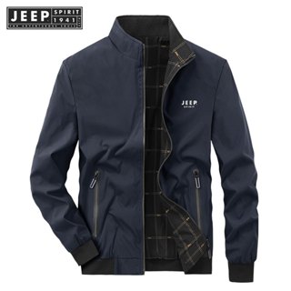 JEEP SPIRIT 1941 ESTD男士春秋新款雙面立領休閒外套