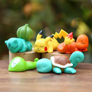 5 件裝 4cm-5cm 可愛皮卡丘松鼠 Charmander Bulbasaur 公仔兒童收藏品口袋妖怪玩具模型裝飾品
