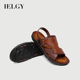 IELGY 男士露趾沙灘兩用防滑涼鞋